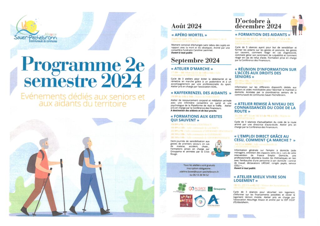 Programme séniors et aidants du territoire